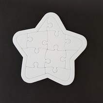 지은아트 종이퍼즐 모음 하트 별 원형 사각 퍼즐판, 종이퍼즐:별A 11P
