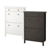 이케아 HEMNES 헴네스 2칸신발장/수납장/인테리어신발장, 블랙브라운_002.169.05