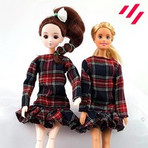 인형옷 드레스 캐주얼 26종, b_2.체크원피스