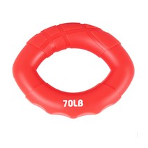 아이디어픽 타원형 실리콘 악력기, 70LB 레드, 1개
