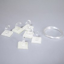파티스토어 크리스마스 낚시줄+고리마운트 6P set 낚시줄 천장고리, 낚시줄+고리마운트 6P_set, 1세트
