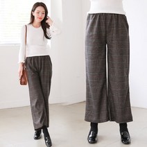 서빈 [SBCH-9031-1] 모직 체크 밴딩 와이드팬츠 5종1택