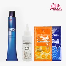 웰라 뉴콜레스톤 퍼펙트 퓨어컬러 염색약 80g + 산화제 100ml, 6/07 베이지 브라운, 1세트