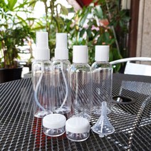 이지네스 화장품용기셋트 8종구성 외출 여행용공병 출장시편리 화장품 로션 샴푸 향수 등등 필요한만큼 덜어서 사용하는 소분용기 용기셋트