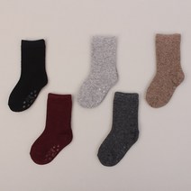 키즈노리 WJ 무지울 1족 유아동 겨울 양말