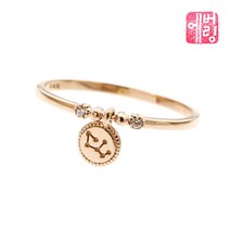 14K 별자리 블루다이아 반지(12종)_RBSM4701