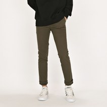 [데님공방] 남자면바지 카키 밴딩 스판바지 슬림핏 면팬츠 S~2XL
