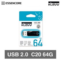 KLEVV USB 2.0 메모리 64GB USB메모리/저장장치추천/SSD추천/USB/USB추천/듀얼USB/대용량USB/USB제작/카드형USB/보조배터리추천, 단일 저장용량