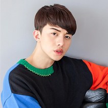 가발닷컴 남자가발 정수리탈모 인모 부분가발 투블럭위그 12종, 2. 댄디컷 L사이즈 자연갈색, 1개
