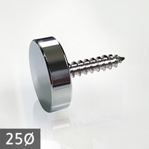 1단 다보볼트 (대포피스형) 25Ø 은색평형 장식볼트, 1개