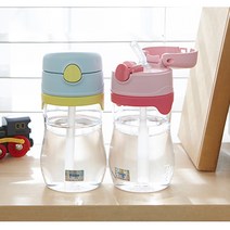 THERMOS 일본 써모스 트라이탄 빨대컵 325ml 유아물병, 블루