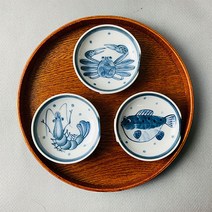 히다 일본그릇 바다친구들 미니접시 - 새우 복어 꽃게 (택1)