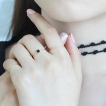 여리여리한 블랙 포인트 여자 4세트 반지