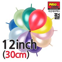 피플스파티 꼬리풍선 12인치(30cm) 펄 타이룬 100개, 아주르, 1개