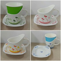 그림그린도자기향우 새싹도자기종이컵꽂이4set