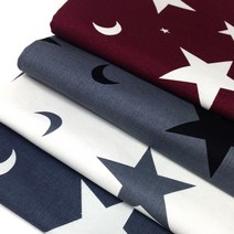 [원단쟁이] 옥스포드 달과별 4종 E32, 베이지