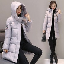 (파격가)(핑크 그레이 카키 블랙 화이트 블루)수애패딩 후드 미디롱 기본여성패딩 기본H핏 여성큰옷 폼폼이 허벅지기장 전지현파카