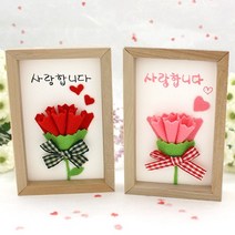 에코키즈 카네이션 나무액자 만들기, 빨강