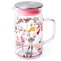 토탈하우스 로소리갈 글라스저그 900ml 글래스 저그 유리물병 유리주전자 냉장고물병, 핑크세프-로소리갈-글라스저그-347282