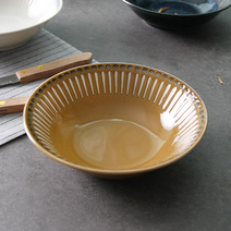 오반자이 엠보라인 일본 찬기 17cm, [브라운1p], 엠보라인찬기17cm