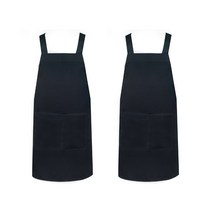 바리스타 앞치마 국내제작, 베이직 블랙앞치마, 2장