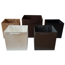 팬시파파 도시락쇼핑백 (크라프트무지 검정색 흰색 밤색 진회색 5PCS), 흰색 대, 5Ea