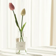데일리미소 인테리어 실내방향제 디퓨저 240ml대용량, 디퓨저세트.튤립꽃연분홍-가든스윗피