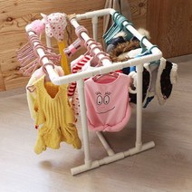 해피월드 강아지행거 트리플 낮은옷장 3단 베이비행거 옷장