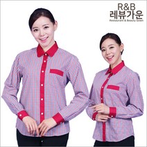 레뷰가운 블라우스 긴소매 부녀회 복지사 유니폼 사무복 BS32