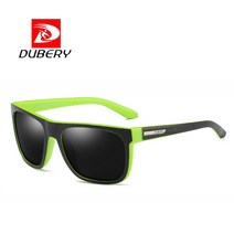 DUBERY D187 남녀공용 패션선글라스 편광미러렌즈 낚시 등산 자전거 스포츠, 선택3.GREEN/BLACK