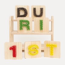 인트리협동조합 DIY 목공체험 목공수업 만들기재료 - 스트링아트세트(알파벳), T