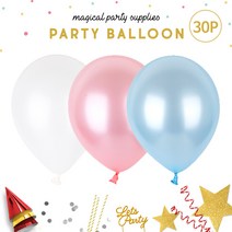 하늘풍선파티 일반풍선 펄풍선 30개 헬륨풍선 홈파티 풍선장식 생일파티풍선 어써트풍선 혼합풍선, 펄 베이비혼합, 30개입