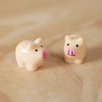 그린테라피 피규어 1개 마리모 장식 꾸미기, 돼지