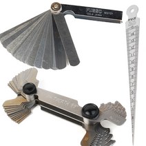 각종 게이지 틈새 테이퍼 피치 시그니스 간극 필러 밸브조시 측정기 엔진 정비 공구 측정 측량 두께, FUSSO 틈새게이지