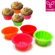 PAMIRE 실리콘 머핀빵틀 4P/제과제빵도구/실리콘머핀틀/머핀틀