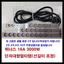 위너스 위너스-16A 3000W 알루미늄 멀티탭 단자대형 멀티텝 (선길이선택), 갈색, 2구3M