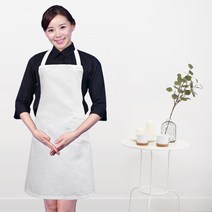 레뷰가운 KAE55 앞치마 쟈가드 꽃집 카페 공방 작업 마트 단체, KAE55_흰색