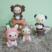 [짱카몰] 소프비휘슬키링피규어4종 SHK-01 열쇠고리 가방장식 홈데코인테리어소품, B타입(토끼)