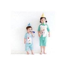 배냇베이비 7부 실내복 벌쓰데이 2종-아바드, 색상:벌쓰데이도기 / 사이즈:L