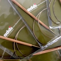 독일 명품 addi 고급 올리브 대바늘 줄바늘 80cm