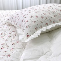 누안누안 화이트 잔꽃무늬 60수 아사순면 차렵이불 눈꽃아사