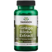스완슨 징코 빌로바 추출물 120mg 베지 DR캡, 100개입, 1개, 100정