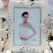[크리스탈jbo] 왕관 액자 /유리 /주물 /유아/ 아동 / 탁상/ 다이닝룸/인테리어 /사진, 아이보리