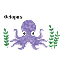 대문닷컴 [대문닷컴]스텐실도안(ST-2221)문어박사, 상세 설명 참조