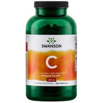 스완슨 비타민 C 로즈 힙 1000mg 캡슐, 250개입, 1개