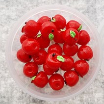 차이나팩토리 과일슬라임파츠 모형슬라임파츠 입체파츠 슬라임토핑, (T-528)입체빨강사과