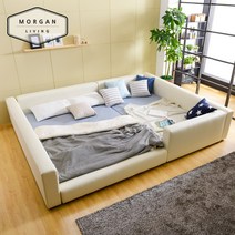 모건리빙 BEST 보니타 저상형 패밀리침대, 01_보니타 오픈형 프레임 Q+Q(화이트)