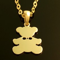 14K GOLD [미아방지목걸이] 곰돌이심플_BP853, 단품