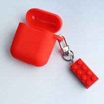 스마트커버 우주로 간 잠수부 에어팟키링 에어팟케이스, 레드블럭키링