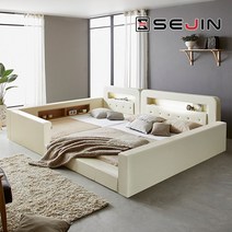 세진침대 코코 LED 수납 범퍼형 패밀리침대, 9-1.코코 범퍼형 패밀리침대-프레임만_아이보리